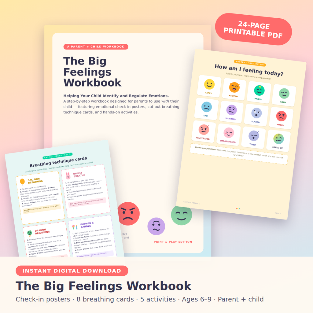 The Big Feelings Workbook: Help Your Child Identify & Regulate Emotions