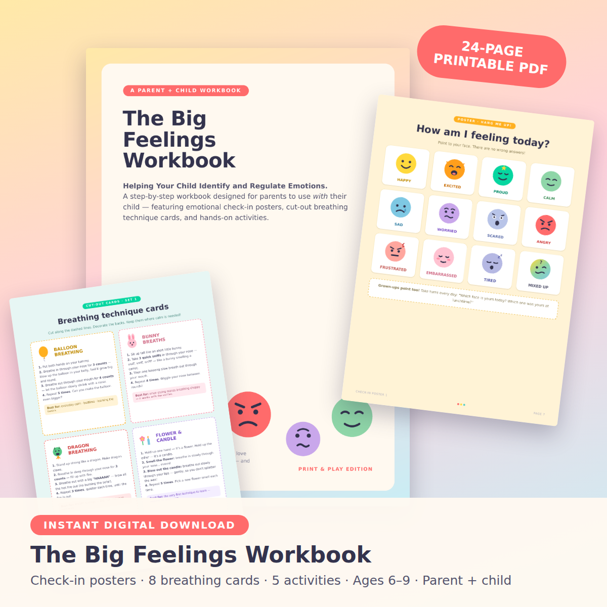 The Big Feelings Workbook: Help Your Child Identify & Regulate Emotions