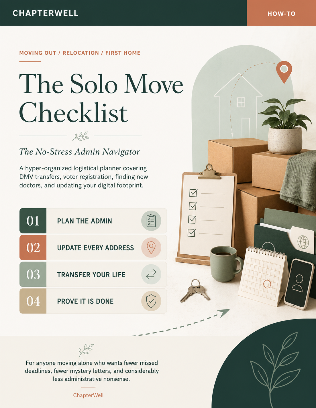 The Solo Move Checklist | Moving Admin & Relocation Planner